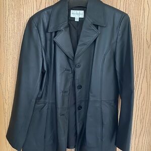 Worthington Black Leather Jacket. Size XL.